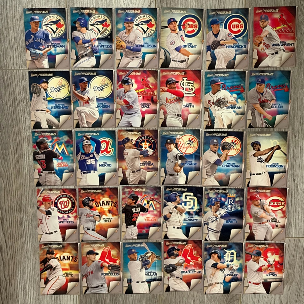 Jackie Robinson 2017 Topps Superstars Complete 30’Baseball Card Set